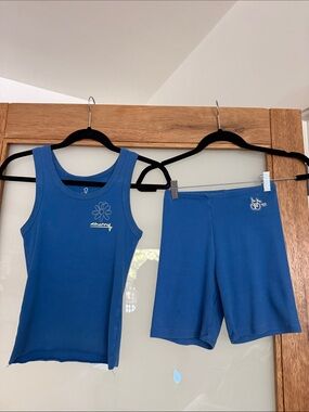 Size XS Cherry Tank and Matching Biker Shorts